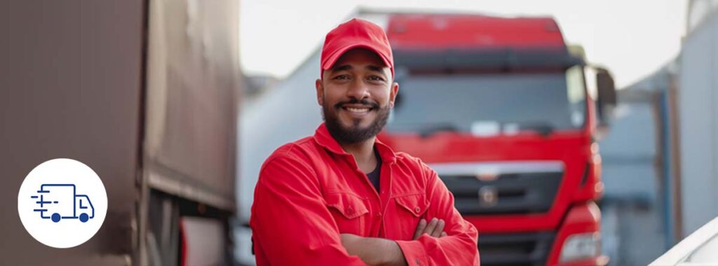 Commercial truck insured in Florida under FMCSA requirements.