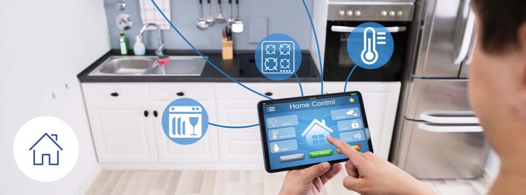 Modern house equipped with advanced security and smart technology