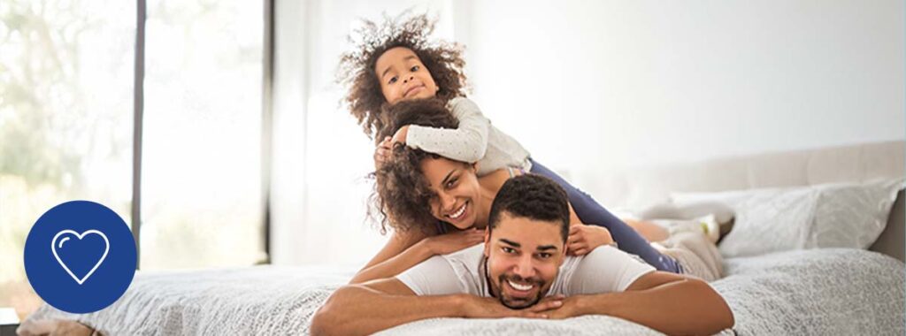 family enjoying spring outdoors after buying life insurance