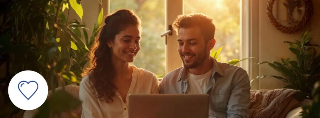 Couple reviewing documents at home while considering how to choose the right life insurance with Univista Insurance.