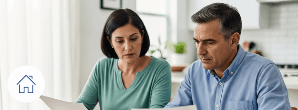Changes in Florida Home Insurance: Latino Couple Reviews Policies 2025.