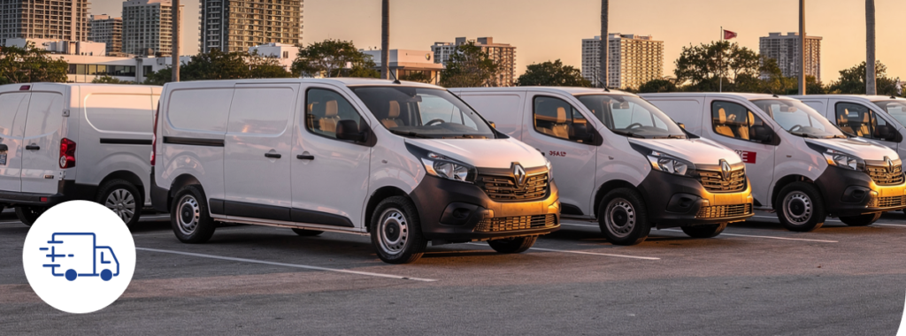 Commercial fleet insurance for small businesses in Miami with vehicles ready to operate